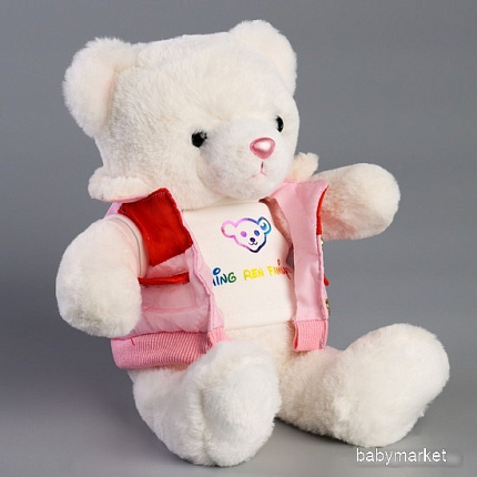 Классическая игрушка Milo Toys Little Friend Мишка в розовой курточке 9905633