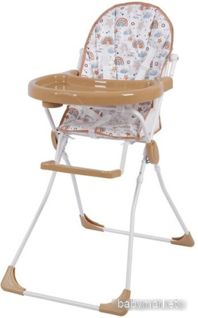Высокий стульчик Baby Boom Радуга и звезды 0002485-09 (макиато)