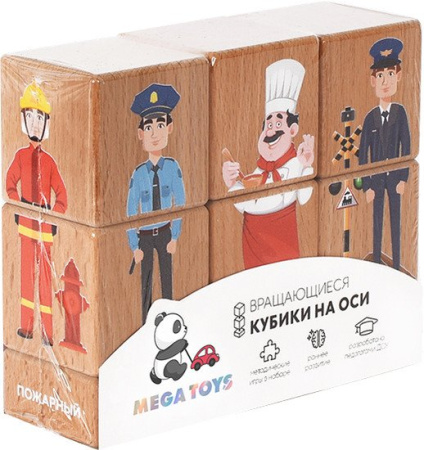 Mega Toys Кубики на оси Профессии 15201