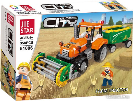 Конструктор JIE-STAR Global City 51006 Фермерский трактор