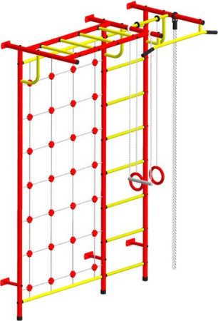 Детский спортивный комплекс Пионер С4СМ (красный/желтый)