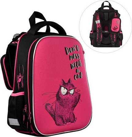 Школьный рюкзак Феникс+ Крэйзи кот 59299 (розовый)