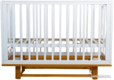 Классическая детская кроватка Incanto Papi (продольный маятник, белый/бук)