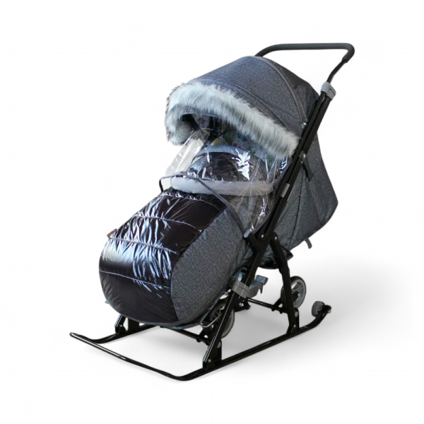 Санки-коляска GalaXy Nova Лён Чёрный