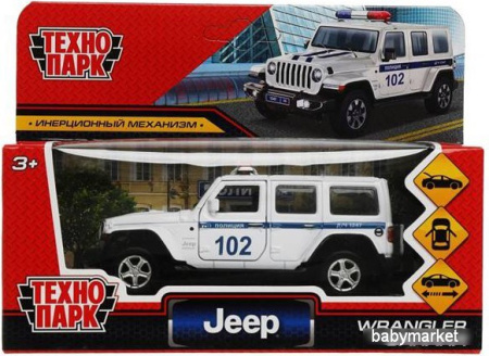 Внедорожник Технопарк Jeep Wrangler Sahara Полиция SAHARA5D-12POL-WH
