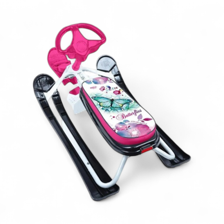 Снегокат Nika Бабочки СНК/Б2 Белый каркас