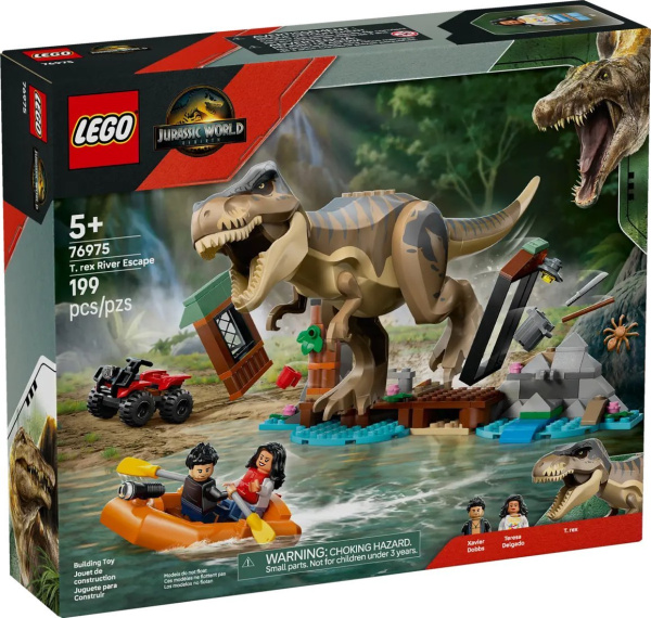 LEGO Jurassic World Побег по реке от Ти-Рекса 76975