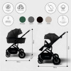 Детская универсальная коляска Bubago Lotta 3в1 BG 150-1 Чёрный