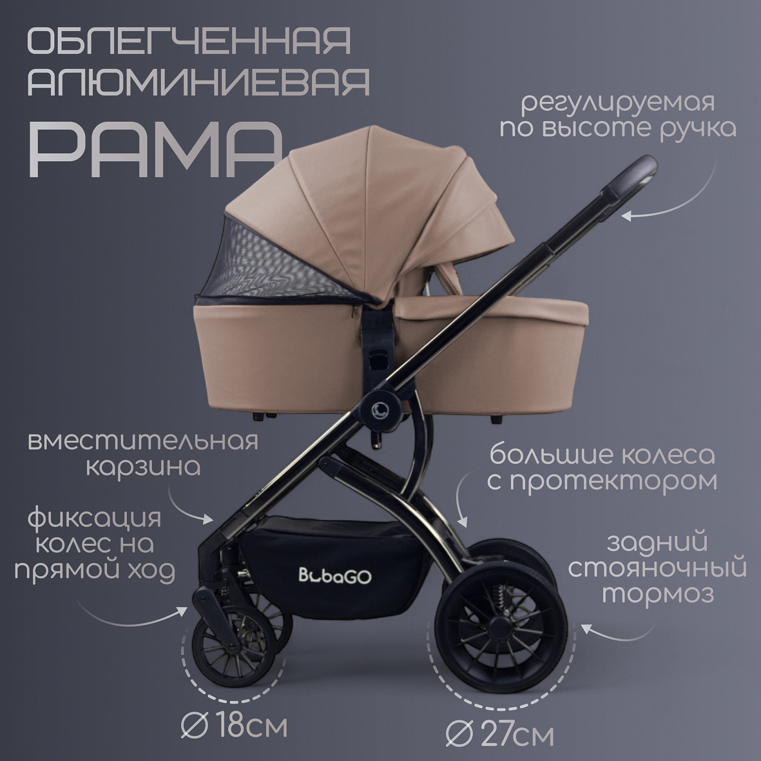 Детская универсальная коляска Bubago Lotta Limited 3в1