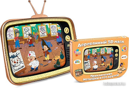 Пазл Eco-Wood-Art Союзмультфильм Приключения Незнайки и его друзей (упаковка трансформер)