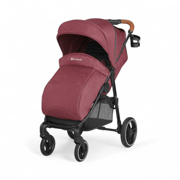 Детская прогулочная коляска KinderKraft Grande LX Burgundy
