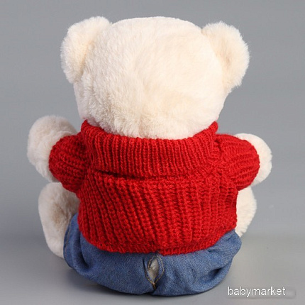 Классическая игрушка Milo Toys Little Friend Мишка в красном свитере 9905638