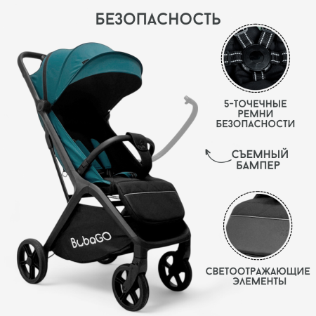 Детская прогулочная коляска Bubago Luna BG 154-2 Синий