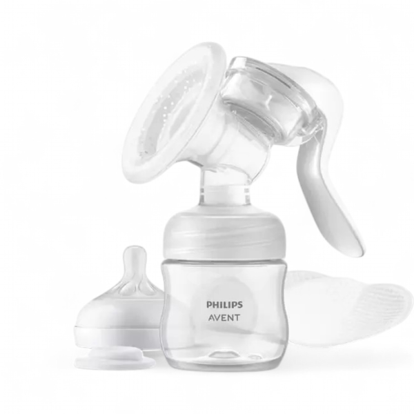 Ручной молокоотсос Philips Avent Natural Motion с бутылочкой для кормления SCD210/03 - детский товар