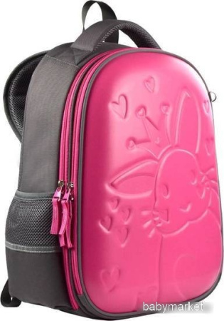Школьный рюкзак Феникс+ Заяц 53683 (розовый/черный)