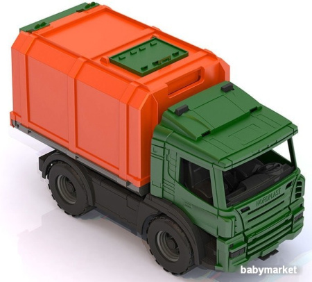 Игрушечный транспорт Нордпласт Спецтехника: Фургон 204 (зеленый/оранжевый)