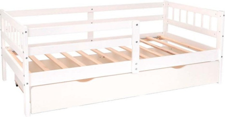Кроватка для дошкольника Pituso Tomi с ящиком 673001 (белый)