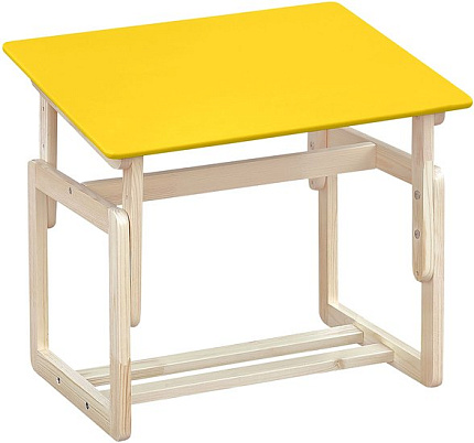 Детский стол Элегия Детский регулируемый (желтый/лак)