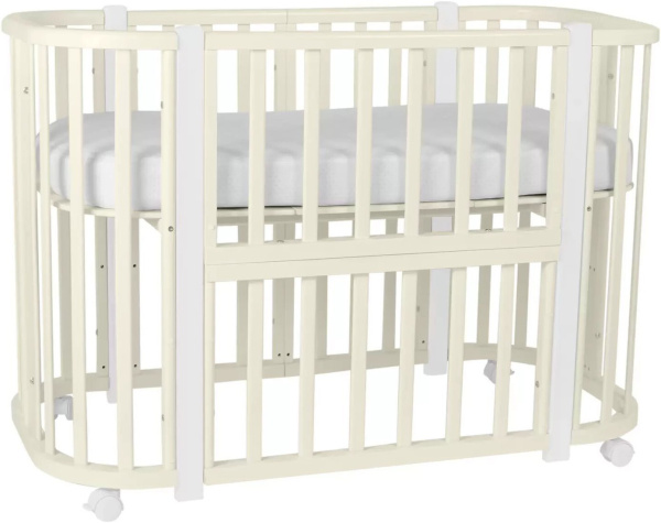 Indigo Baby Lux 3 в 1 (слоновая кость/белые стойки) - детский товар