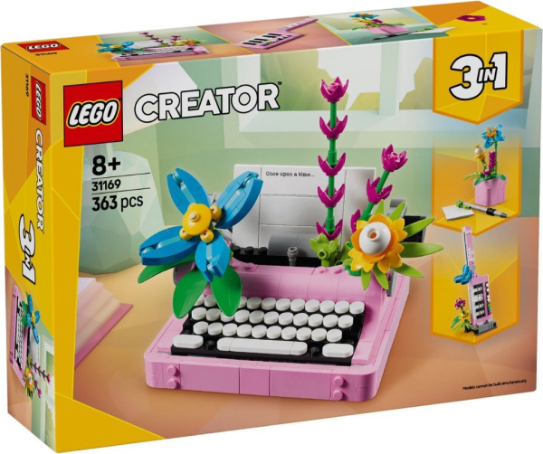 LEGO Creator 3 в 1 31169 Пишущая машинка с цветами