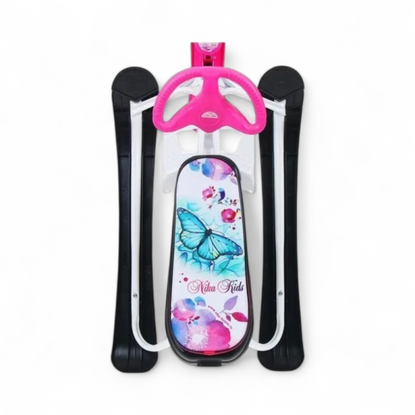 Снегокат Nika Бабочки СНК/Б2 Белый каркас