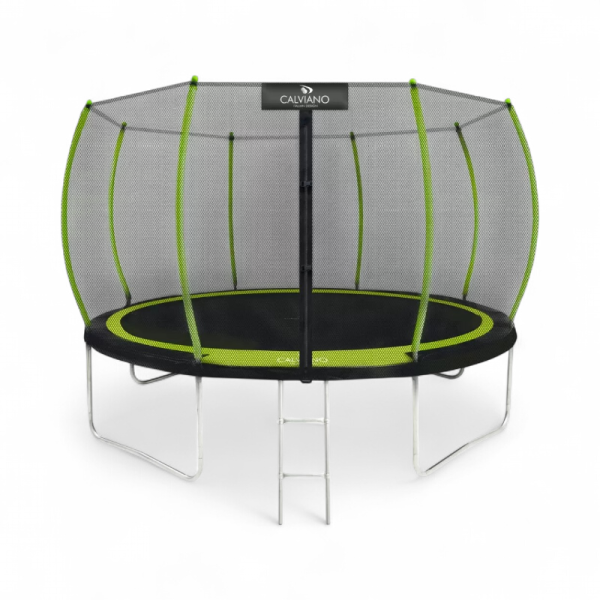 Батут Calviano Outside Master Green 374 см - 12ft (внешняя сетка, с лестницей)