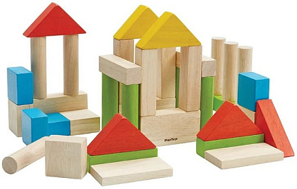Конструктор/игрушка-конструктор Plan Toys 40 цветных блоков 5513