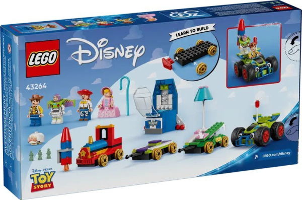 LEGO Disney История игрушек: Праздничный поезд и радиоуправл. машинка (43264)