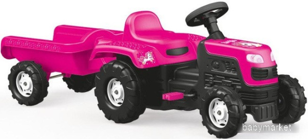 Dolu Unicorn с прицепом 2508 (розовый)