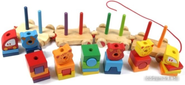 Djeco Пирамидка-паровозик Мой маленький поезд 06315