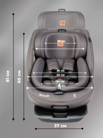 Детское автокресло VipBaby Everest I-Size LYB841 Smoke