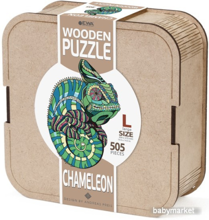 Пазл EWA Хамелеон L в деревянной упаковке (505 эл)
