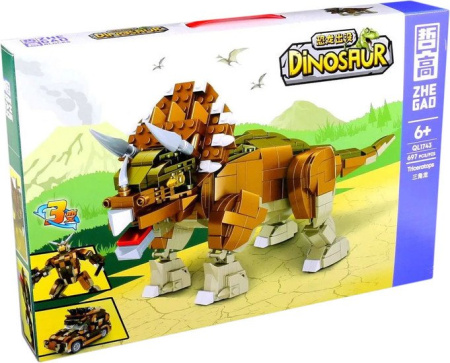 Zhe Gao Dinosaur QL1743 Трицератопс 3 в 1