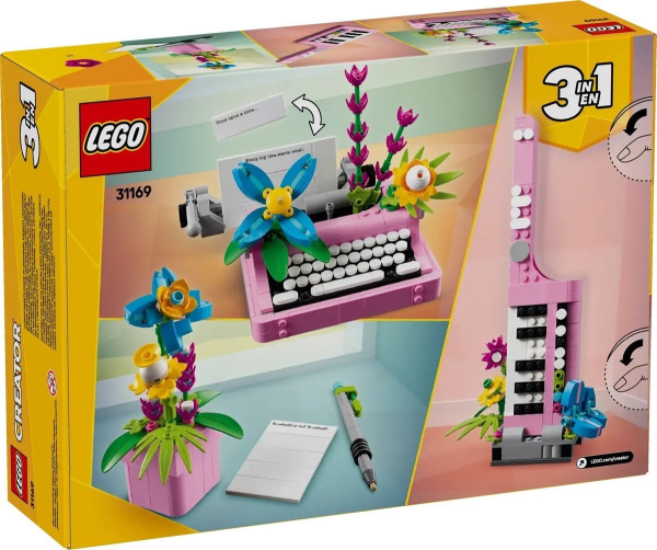 LEGO Creator 3 в 1 31169 Пишущая машинка с цветами - детский товар