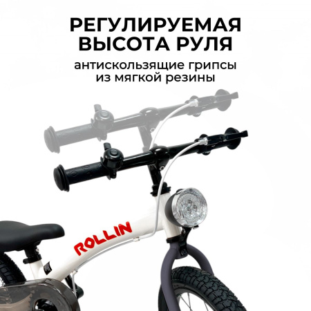 Беговел-велосипед Bubago Rollin BG-166-2 Серый