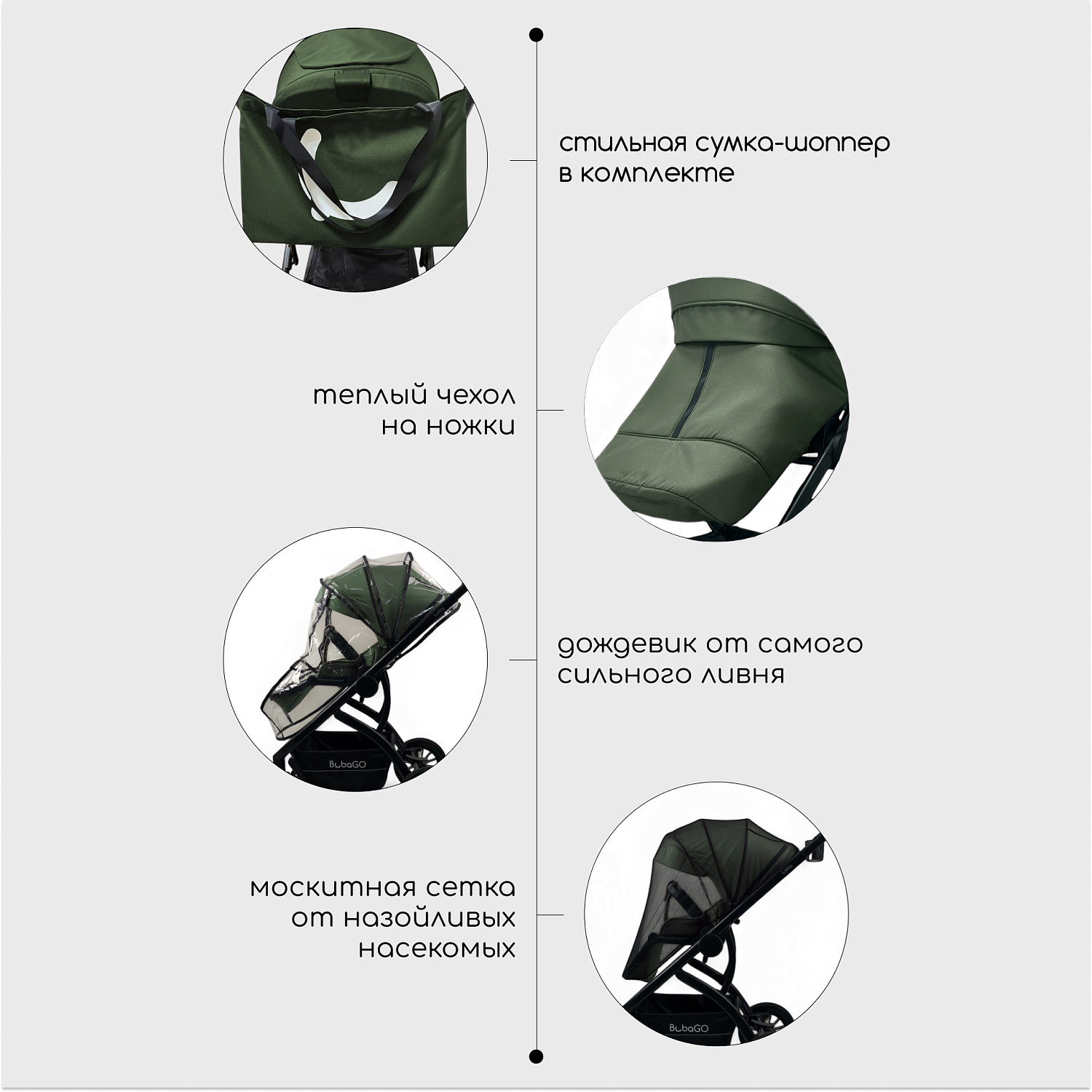 Детская универсальная коляска Bubago Lotta 3в1