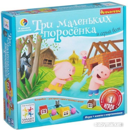 Настольная игра Bondibon Три маленьких поросенка [ВВ1355]