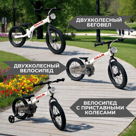Беговел-велосипед Bubago Rollin BG-166-2 Серый