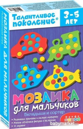 Развивающая игра Дрофа-Медиа Мозаика для мальчиков 4144